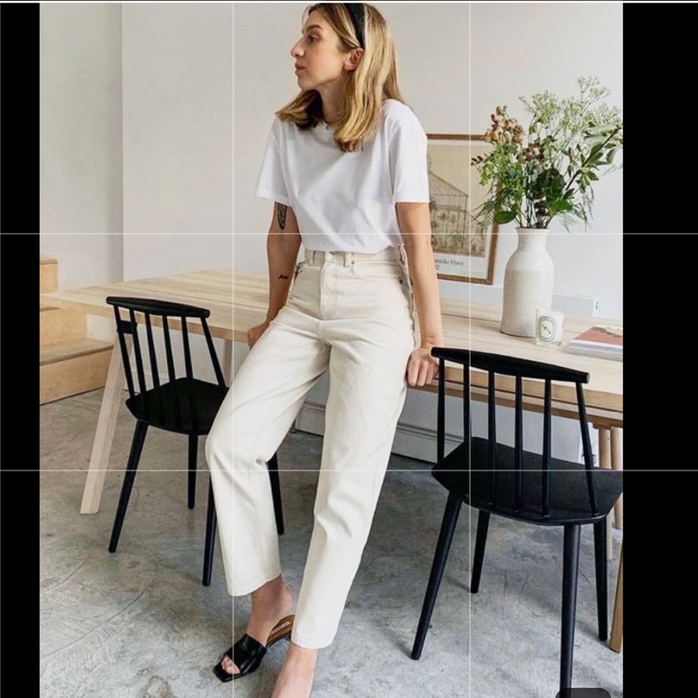 NWOT White high waisted Vintage Topshop Mom Jeans